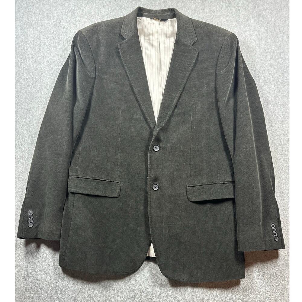 Banana Republic Blazer Jacket Men's Size 44R Charcoal Gray Corduroy Tailored Fit